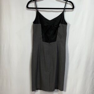 🪥 nwt 2000s vintage GAP Gray wool blend  Backless with leather straps dress: